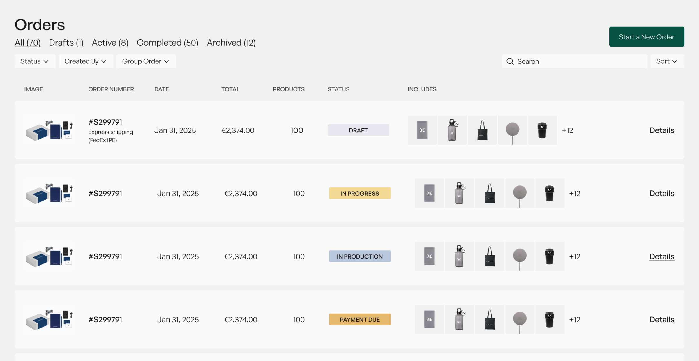 Monday Merch Platform main image: dashboard with orders, shipments, and product designs.